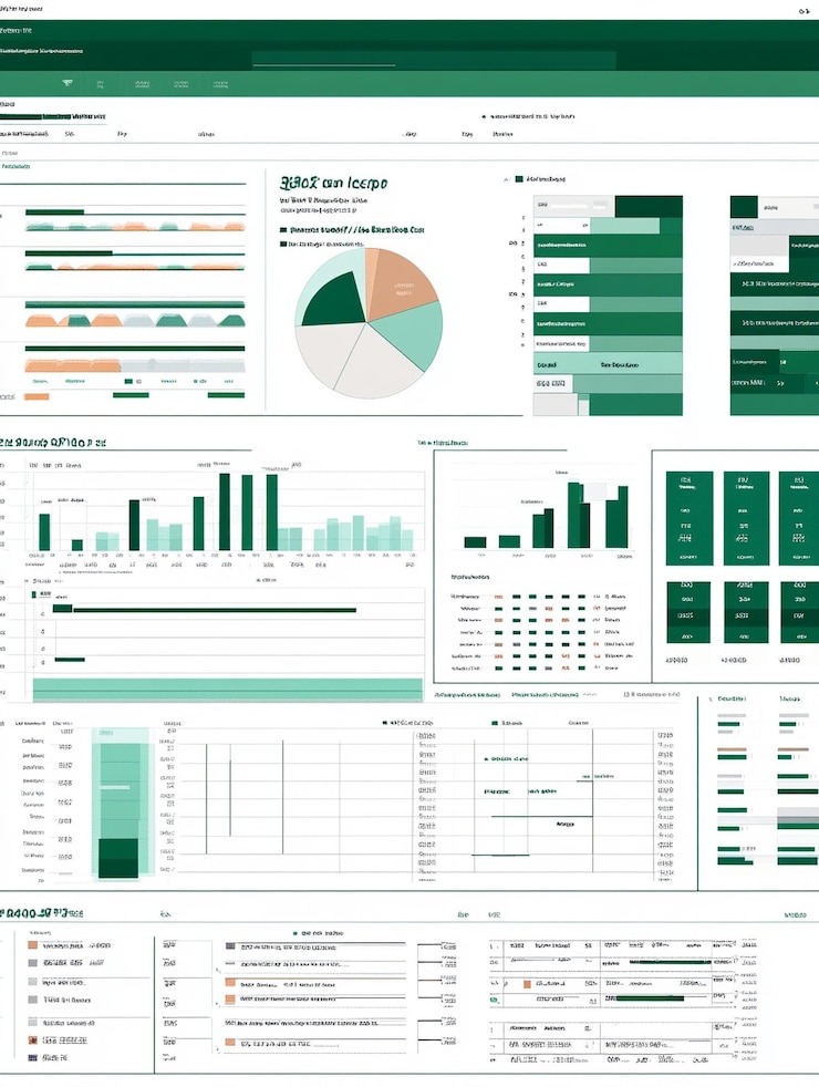 Photo a computer screen with a chart that saysfinancial growthon it