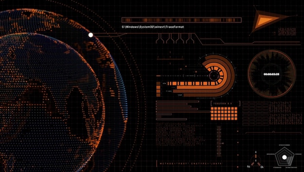 a computer screen with a clock and the time of 1 : 30.
