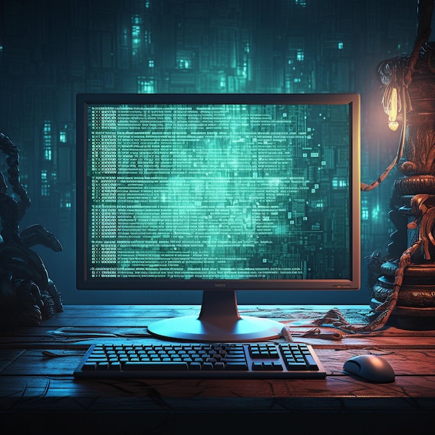 코드 프로그래밍 언어 코드가 있는 컴퓨터 화면