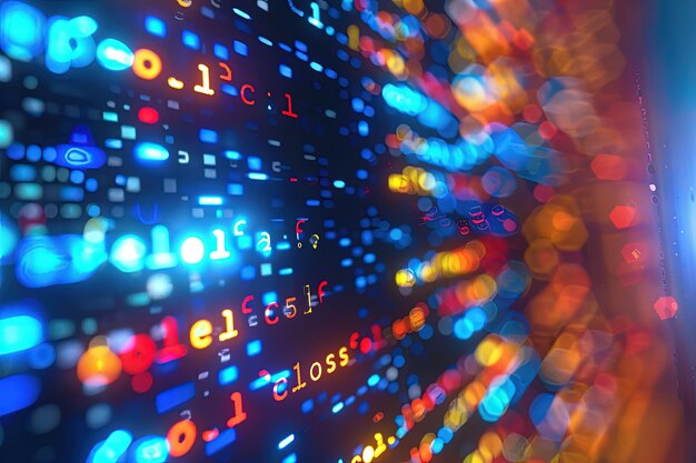 コンピュータの画面に多くの数字が描かれています