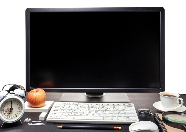 Photo computer on table