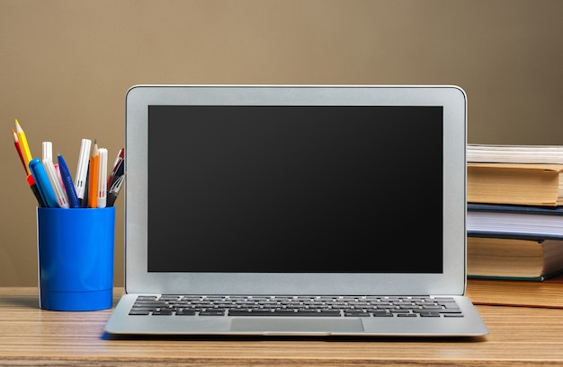 Computer on the table