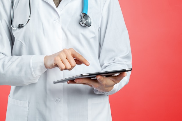 Computer tablet in the hands of doctor