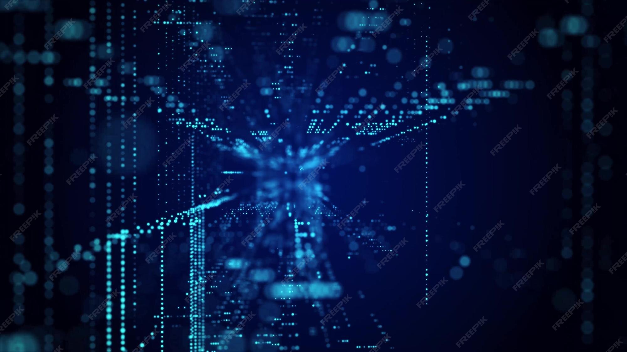 Premium Photo | Computer technology background Digital data flow ...