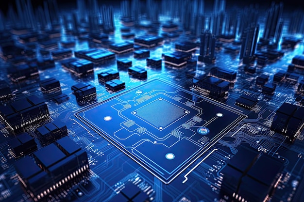 Computer technology circuit board cyber background