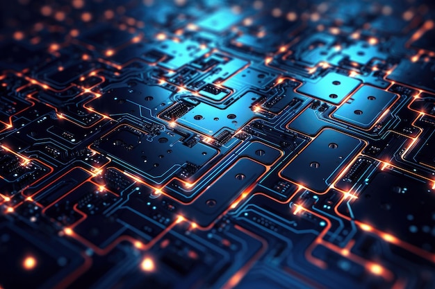 Computer technology circuit board cyber background