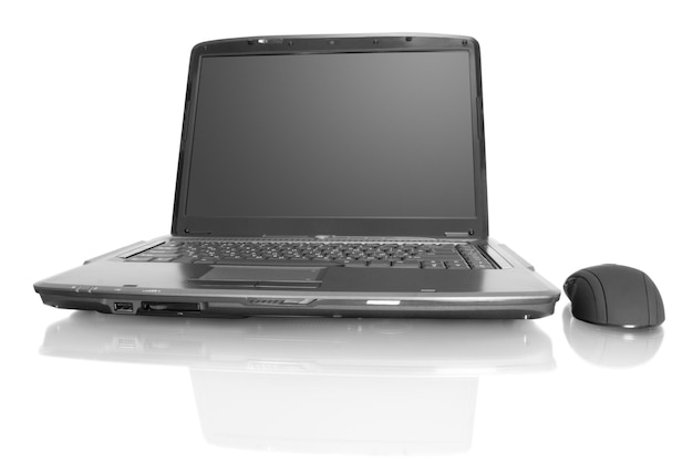 Computer technology laptop with mouse