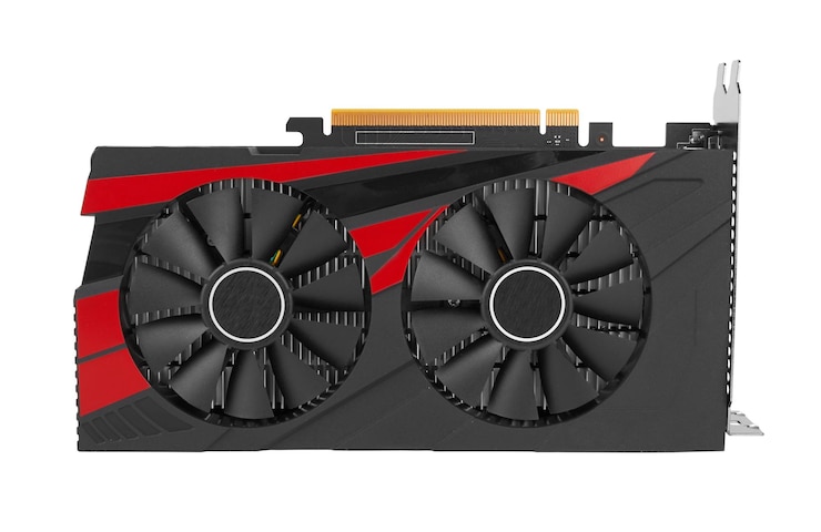 Photo computer video card isolated