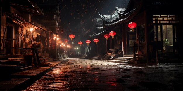 Computer wallpaper China ancient times alleys pyrotechnics minimalism full frame photography