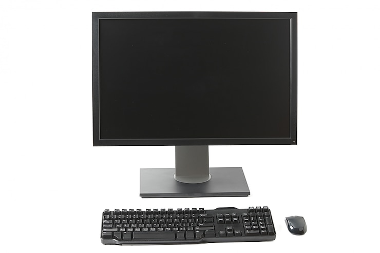 Foto computer werkstation geïsoleerd