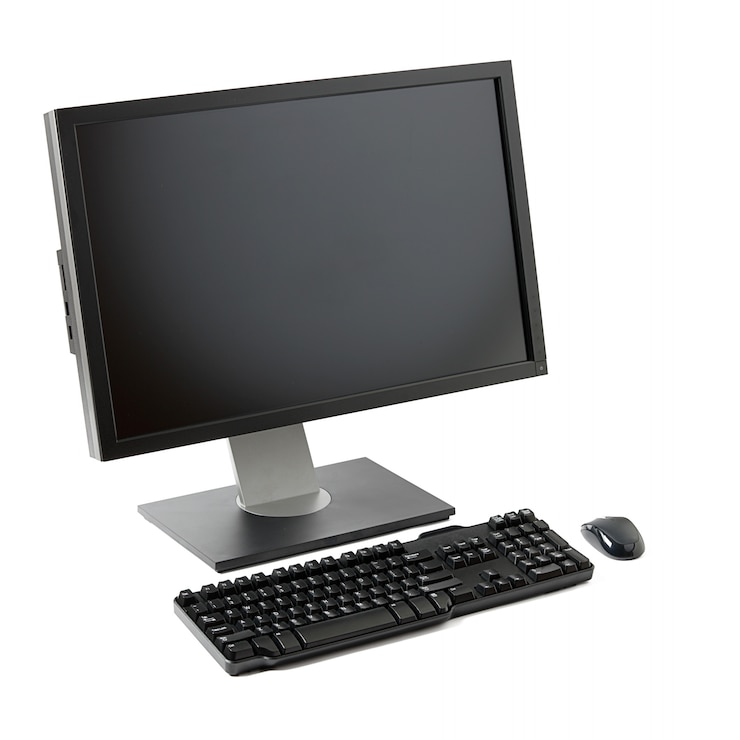 Foto computer werkstation geïsoleerd