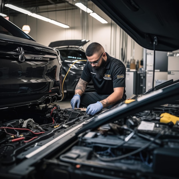 Computerdiagnostiek van een moderne auto Generatieve AI