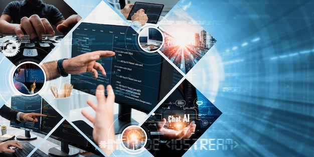Computerprogrammering codering en AI kunstmatige intelligentie NLP gegevensontwikkeling