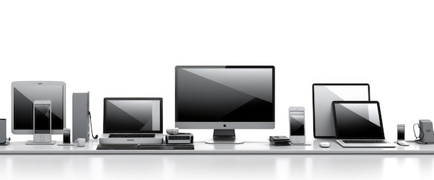 Computers tablets and mobiles set