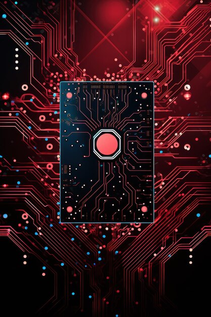 Foto computertechnologie vector illustratie met ruby circuit board achtergrond ar 23 job id 24d618a47ba64cfe9429039c6b35d86f