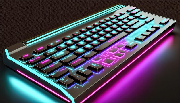 Computertoetsenbord afgestemd op videogames Gemaakt met generatieve AI-technologie
