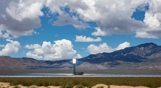 Concentrating solar power CSP Tower and mirrors solar thermal energy United States