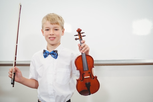 Concentrating Student playing a violin