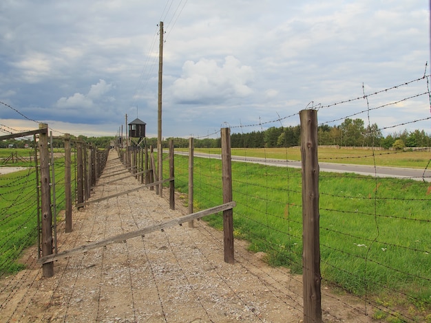 Foto campo di concentramento majdanek, lublino, polonia. campo di sterminio