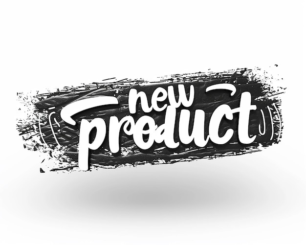 3Dテキストのコンセプト - 白い背景の新しい製品