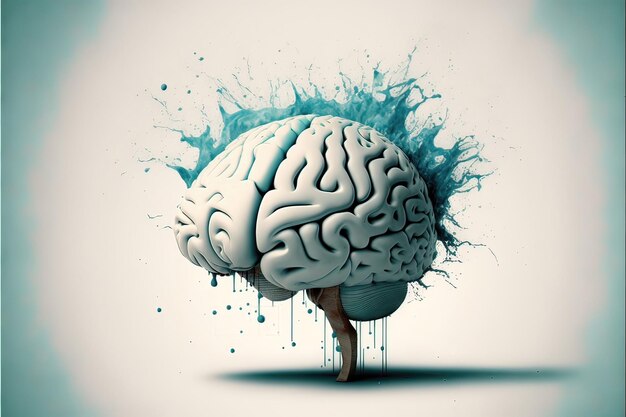 蓄積されたストレスの概念 脳疲労 頭痛 片頭痛 脳にストレスがかかる 抽象的