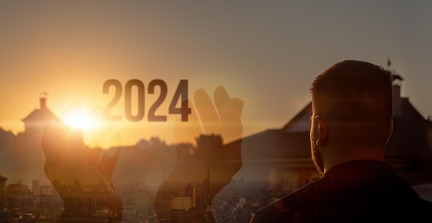 2024년 비즈니스에 유망한 새해의 도래 개념