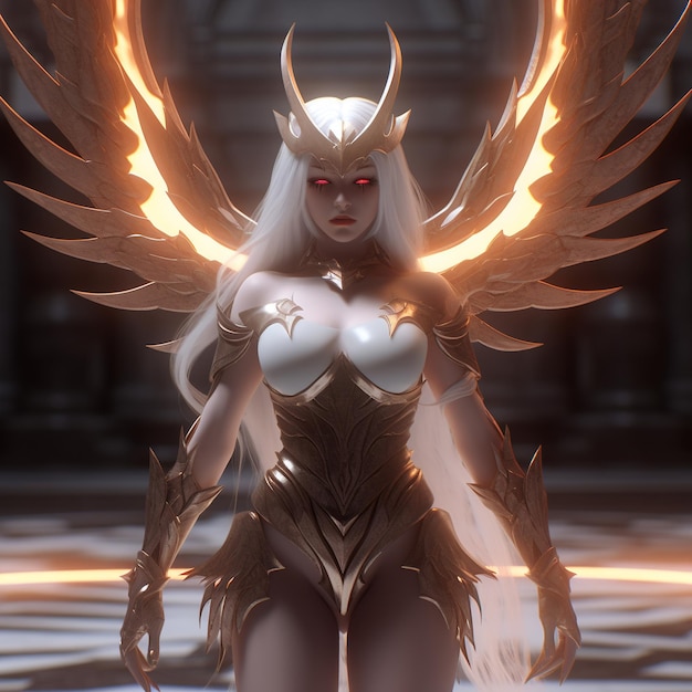 the concept art of the devil with wings