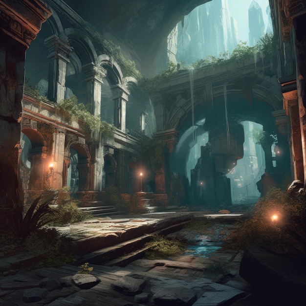 A concept art for a game called shadow of the tomb raider