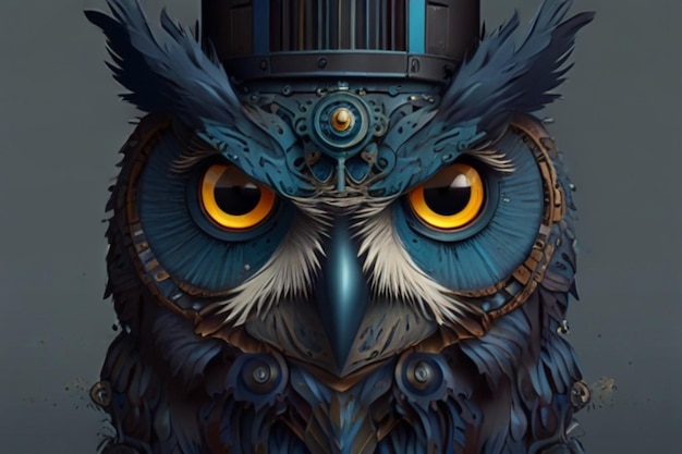 Photo the concept art of the owl by person