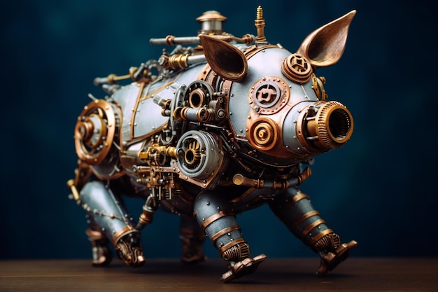 Photo the concept art of the pig robot