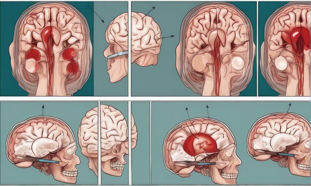 Foto concetto di intelligenza artificiale ai cervello robot sviluppo di idee pensare tecnologia futuristica