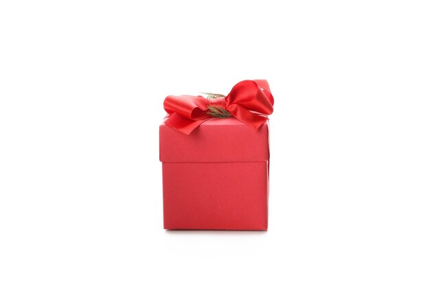 Concetto di bella confezione regalo di natale isolato su sfondo bianco