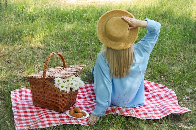 Concept of beautiful outdoor relax in summer time picnic