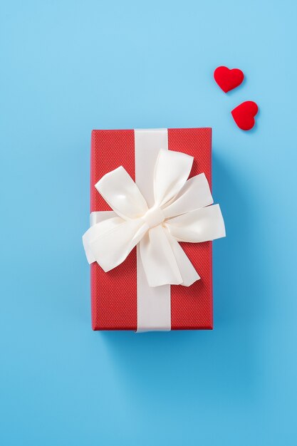 Concept of beautiful valentines day or anniversary present and greetings