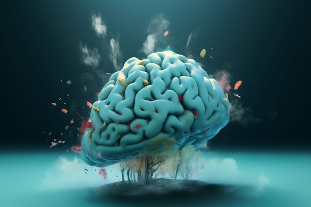 Concept brain fog Generate Ai