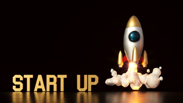 Concept of business development, startup, successful rocket start