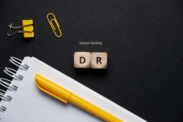 Concept business marketing acronym DR or Domain Ranking