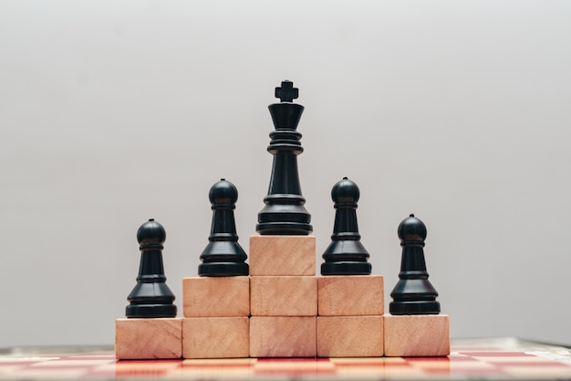 the concept of business success with a chessboard
