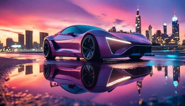 Foto la concept car è vista in questa immagine