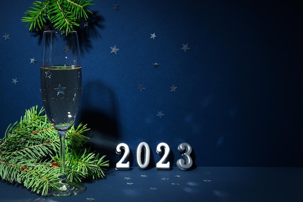 Concept of Change of year 2022 and 2023 space for text