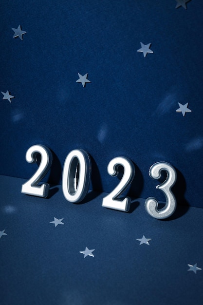 Photo concept of change of year 2022 and 2023