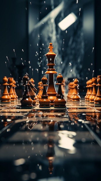 The concept of a chess battle is a crucible for innovative ideas Vertical Mobile Wallpaper