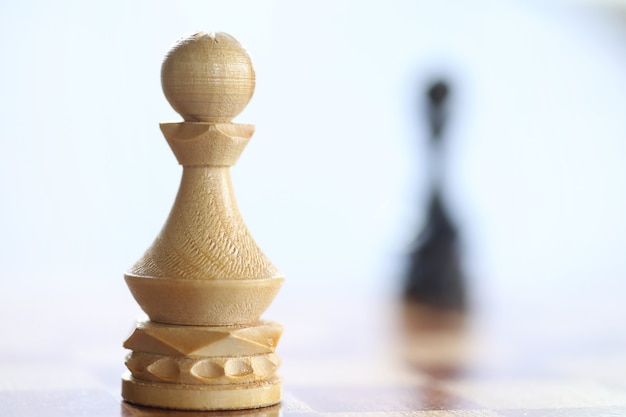 The concept of the chess game at the thoughts of the battlefield