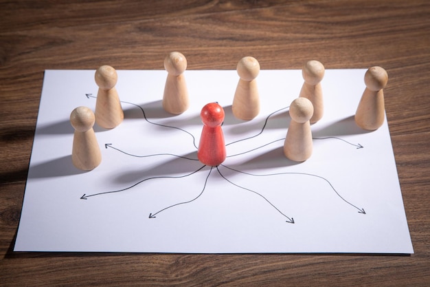 concept of choice human figures and direction arrows