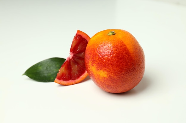 Concept of citrus with red orange close up