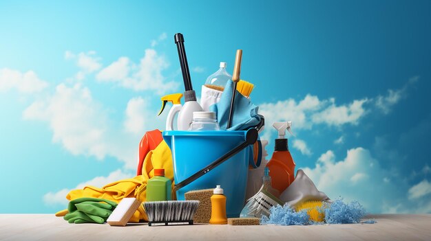 Photo the concept of cleaning services
