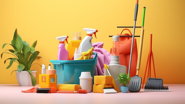 Photo the concept of cleaning services