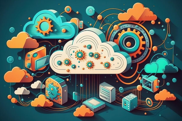 Concept of cloud computing Integration of systems network for communications