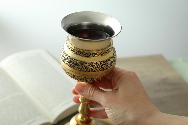 concept or composition of eucharist close up
