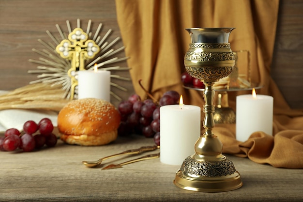 Photo concept or composition of eucharist space for text